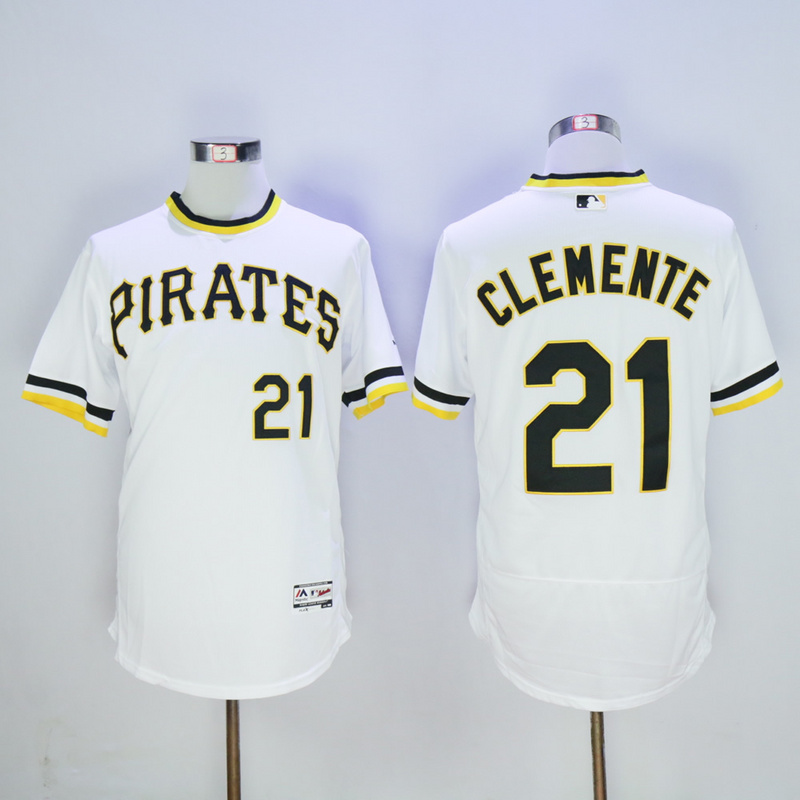 Men Pittsburgh Pirates 21 Clemente White Elite MLB Jerseys